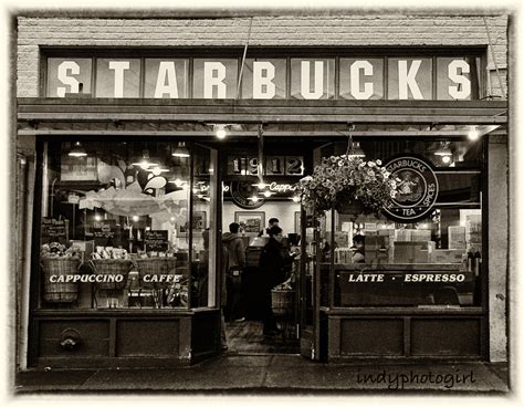 The First Starbucks In Seattle Washington 5x7 Photograph