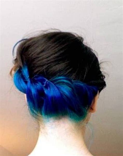 Pin By Bree Hooper On Hair In 2020 Blue Hair Underneath Black Hair