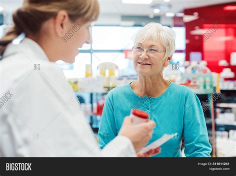 Senior Woman Pharmacy Image And Photo Free Trial Bigstock