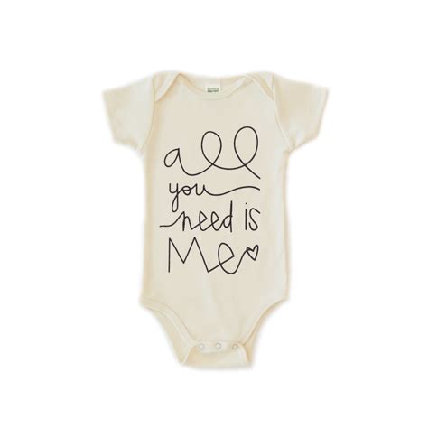 All You Need Is Me Organic Onesie Cream Natural Gender Neutral Baby