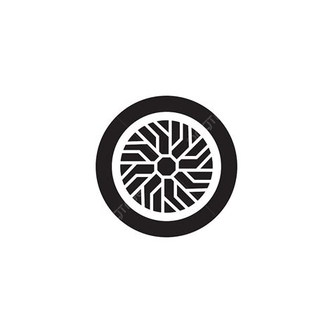 Isolated Car Silhouette Vector Png Car Wheel Icon Design Template