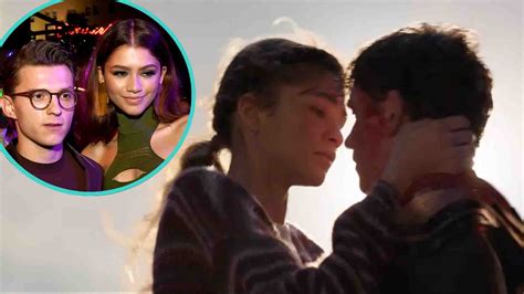 zendaya and tom holland kiss in new ‘spider man no way home trailer access