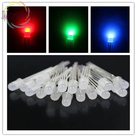 High Quality 500pcs Led 5mm Rgb Diffused Common Cathode Red Green Blue