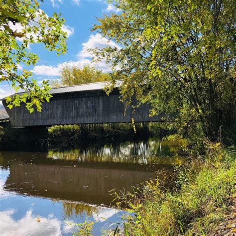 Gorham Covered Bridge In Pittsford Vermont Spanning Otter Creek Paul