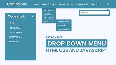 Create Responsive Dropdown Navigation Menu Using Html Css And Javascript