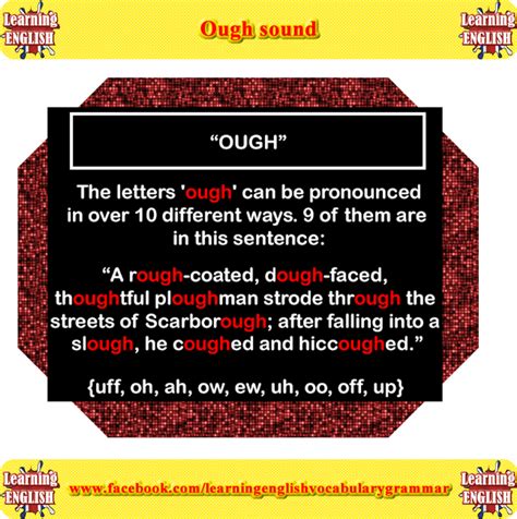 Ough Sound Learn English English Phonics Learn English Grammar