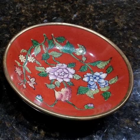 TFF Accents Vintage Tff Handpainted Japanese Porcelain Ware Brass Bowl Poshmark