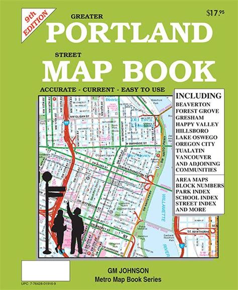 Portland Greater Oregon Street MapBook Spiral Bound GM Johnson Maps