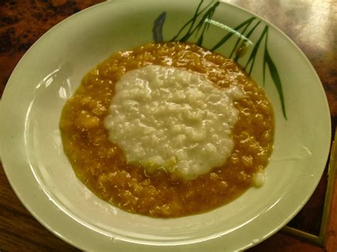 Nasi 2 porsi, telur 3, plus butter, warnanya jadi cantik meskipun pake kecap super sedikit. Resep Cara Membuat Bubur Beras Gula Merah | RESEP MASAKAN