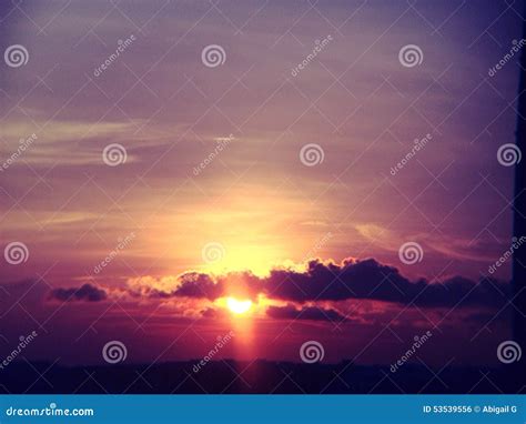 Purple Sunrise Stock Photo Image Of Light Nature Daybreak 53539556