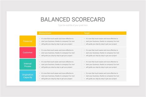 Flat Balanced Scorecard Powerpoint Templates Slidemodel Powerpoint My