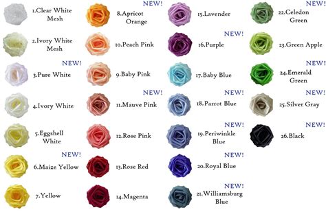 Rose Color Meaning Chart