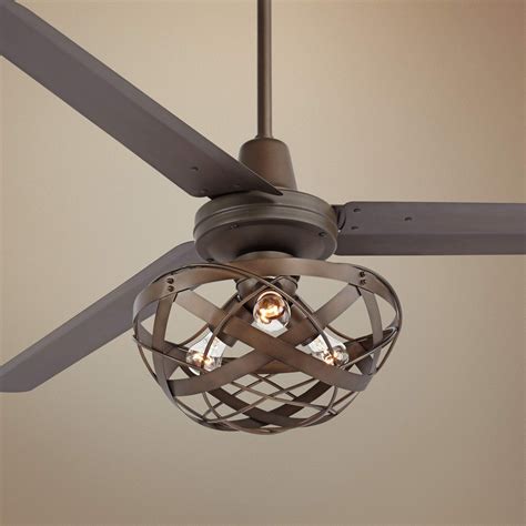 A chandelier ceiling fan adds function and glamourous style; 60" Casa Vieja Turbina Oil-Rubbed Bronze Ceiling Fan ...
