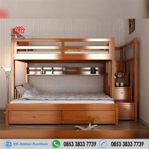 Keindahan kayu jati sangat unik dan tidak bisa dibandingkan dengan kayu jenis lainnya. Tempat Tidur Tingkat Kayu Jati Super CV.Delima Furniture ...