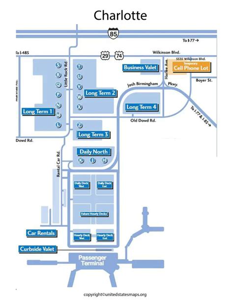 Charlotte Airport Map Terminal Map Of Charlotte Airport