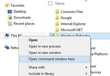 This is the quickest way and is my favorite. Open A Command Prompt to a Folder from Windows Explorer