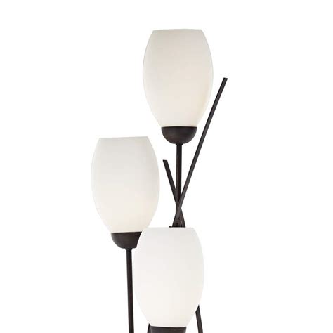 Free ships via 2modern standard delivery. Black Metal and White Glass Tulip 4 Light Floor Lamp - #U2560 | Lamps Plus