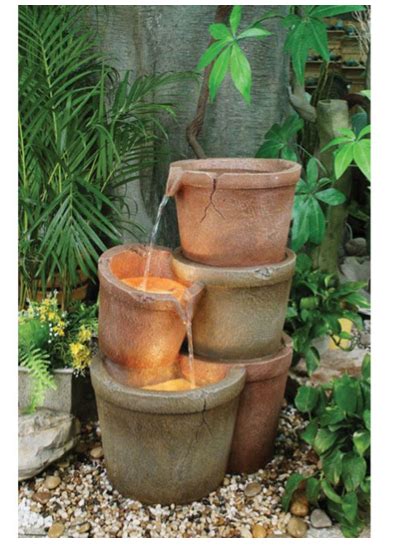 Fibreglass Terracotta Pots Fountain Whitehouse Gardens