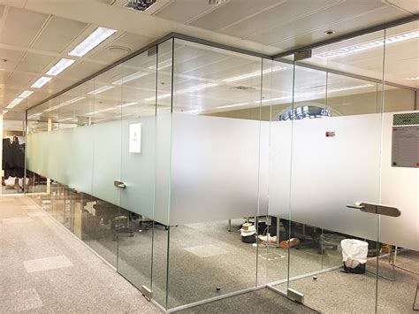 toughened office glass partition shape flat rs 350 square feet spectrafab exteriors private