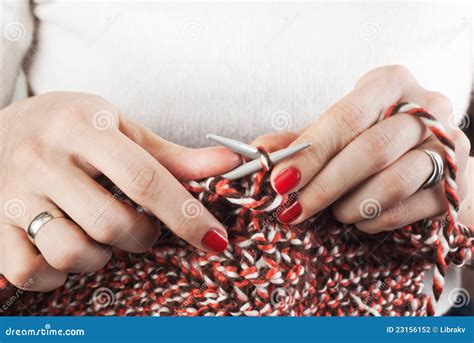 Woman Knitting Stock Photo Image Of Traditional Background 23156152