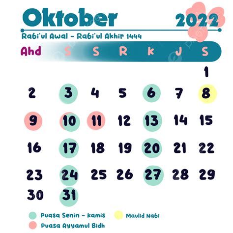 Oktober Hd Transparent Kalender Tahun 2022 Bulan Oktober 2022