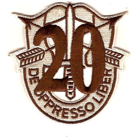 20th Special Forces Group Crest Desert Red 20 Patch Special Forces