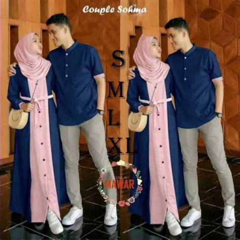 Jual Couple Sohma Maxi Dres Maxi Couple Muslim Shopee Indonesia