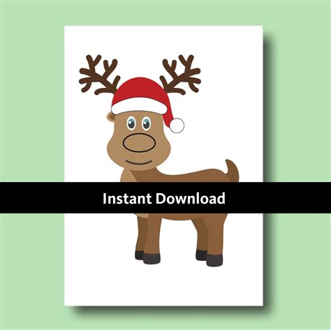 Pin The Nose On Rudolph Christmas Game Fun Printable Etsy