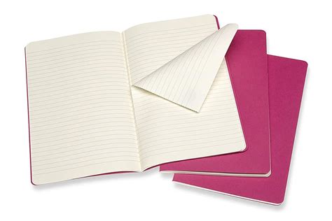Moleskine Cahiers Journals Ruled Large Kinetic Pink Set Of 3