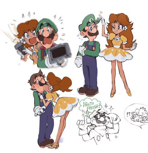 Luigi Princess Daisy And Mr L Mario And More Drawn By Cutie Png