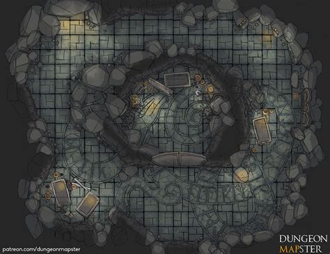 Barrow Tomb And Hill Dungeon Maps Fantasy Map Dungeons And Dragons