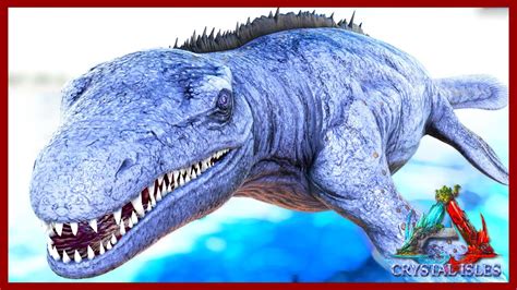 Ark Mosasaurus Trapping And Taming Crystal Isles Mapep 44 Youtube