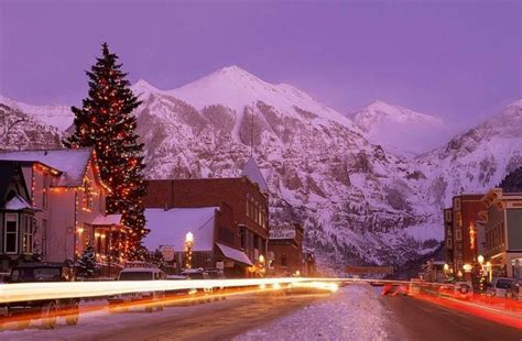 Christmas In Telluride Co Christmas Scenery Main Street Natural