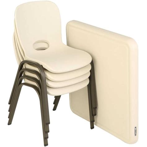 Explore our range of childrens table and chairs with a variety of materials, sizes and colors. Lifetime 80437 Childrens Folding Table and 4 Stacking Chairs