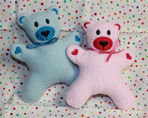 Teddybear Softie Stuffie Plush In The Hoop Machine Embroidery Etsy