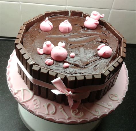 Pigs In Mud Cake For Danielle Celebration Cakes Cake Mud Cake