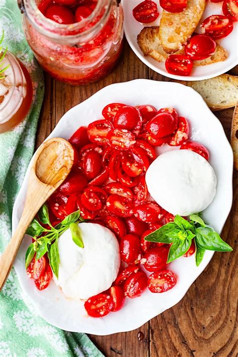 Marinated Cherry Tomatoes With Burrata Amy Cakes Recipe In 2020