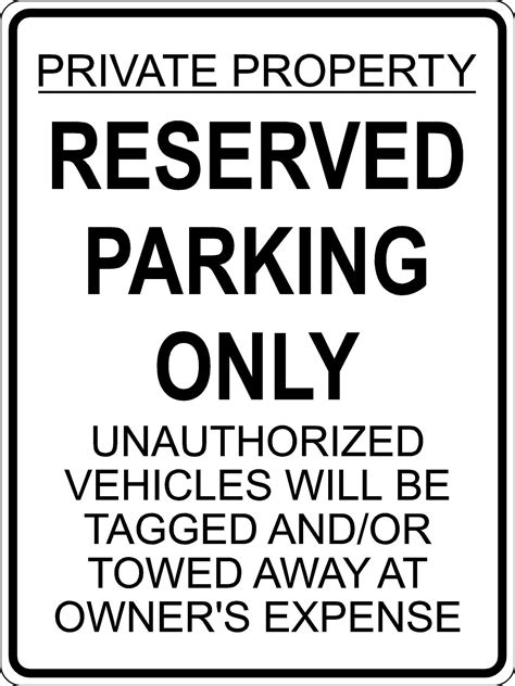 Reserved Parking Only Sign Onsite Signs Aluminum Parking Signs