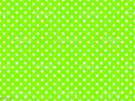 White Polka Dots Over Chartreuse Background Stock Illustration Download Image Now Abstract