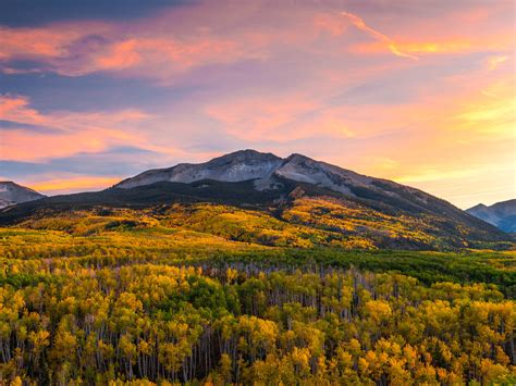 Kebler Pass Crested Butte Gunnison National Forest Peak Autumn Colors