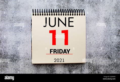 June 11 Calendar Part Of A Set Stock Photo Alamy
