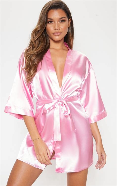 Pink Satin Bridesmaid Robe Satin Bridesmaids Robes Bridesmaid Robes