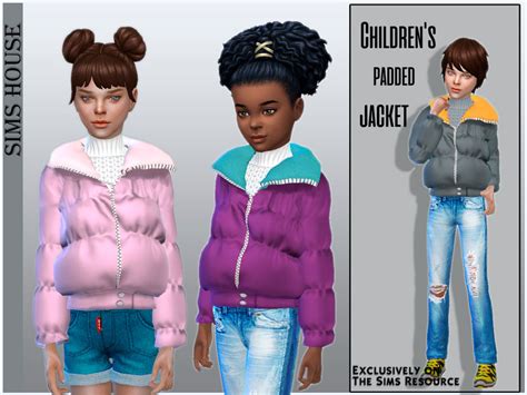 The Sims Resource Childrens Padded Jacket