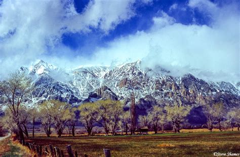 Mountains Shrouded In Clouds Owens Valley California Steve Shames