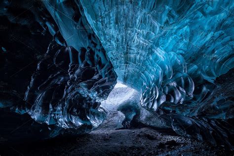 Blue Ice Cave In Vatnajokull Glacier Featuring Ice Cave And Iceland