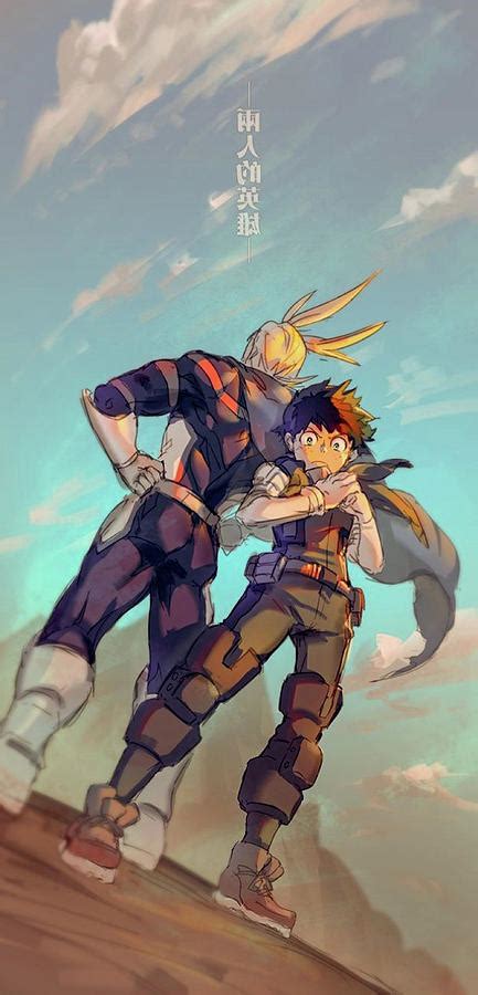 Deku And All Might My Hero Academia Drawing By Alexia Chapuis