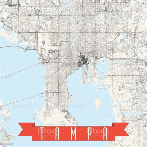 Tampa Florida Usa Vector Map Stock Illustration Download Image Now