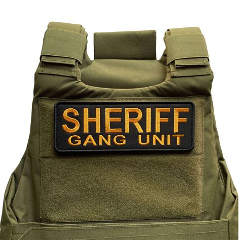 Uuken Large 85x3 Inches Embroidery Sheriff Gang Unit Morale Patch For