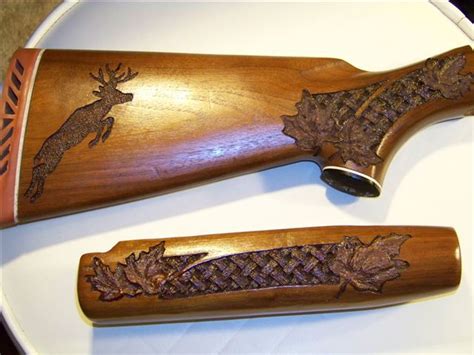 Carving A Gunstock With Pressed Checkering Custom Gun Stock Rifle