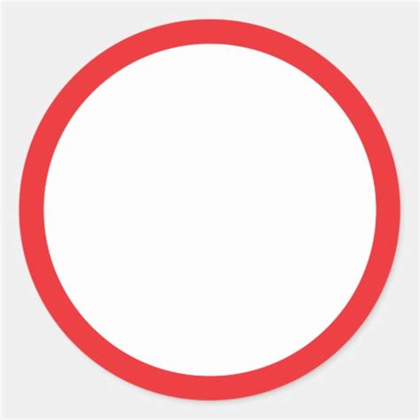 Red Circle Ring Classic Round Sticker